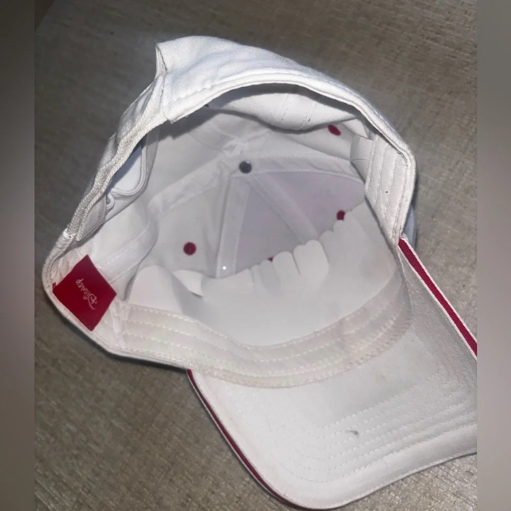 NWT Disney Minnie Mouse OS Mom Hat White Red Polka Dot Bow Disney Adult Park Day